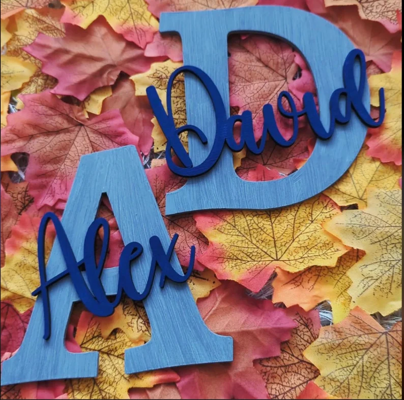 Personalised Wooden Name & Letter