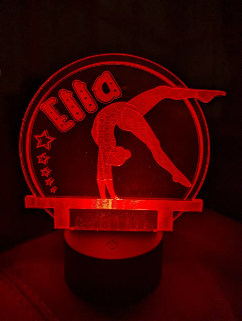 Personalised Gymnast Lamp