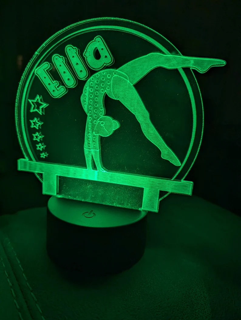 Personalised Gymnast Lamp