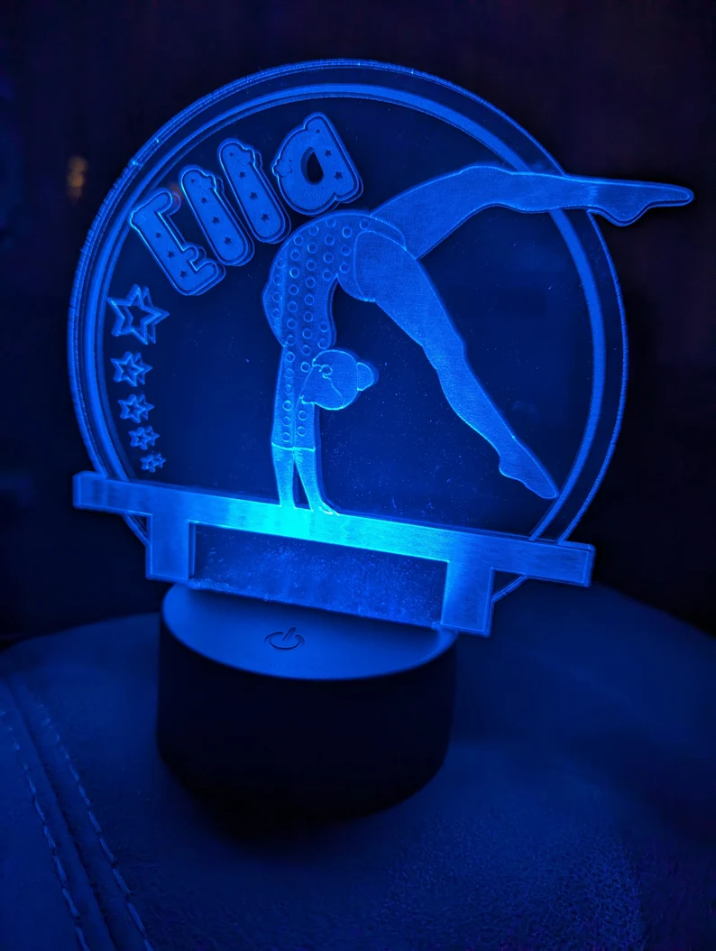 Personalised Gymnast Lamp