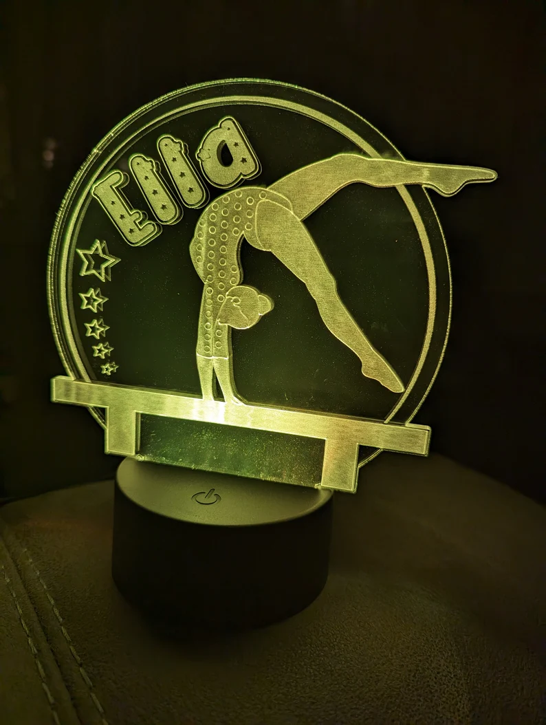 Personalised Gymnast Lamp