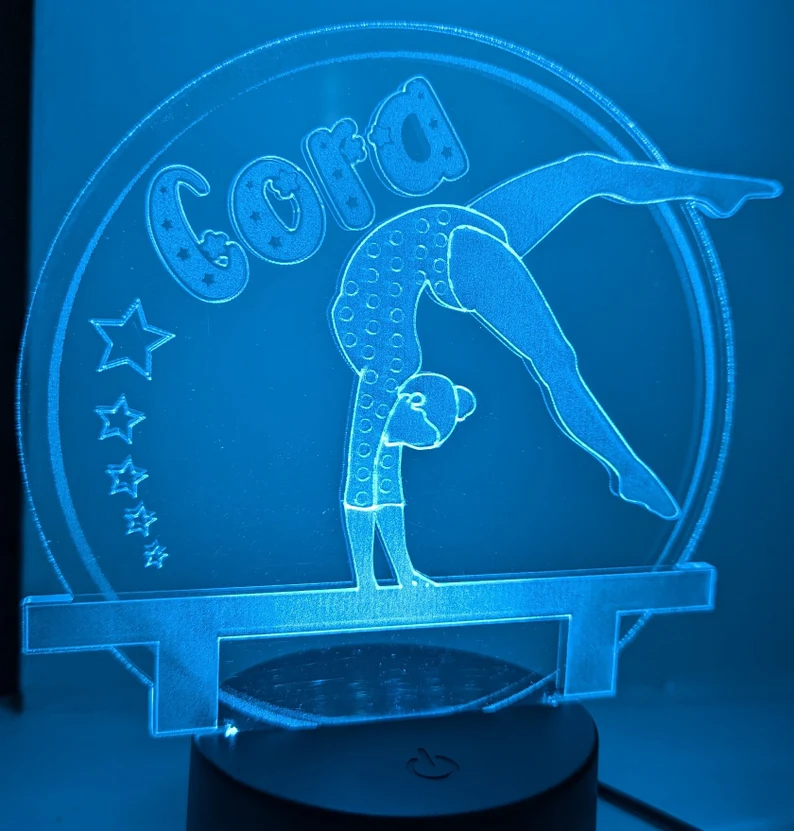 Personalised Gymnast Lamp