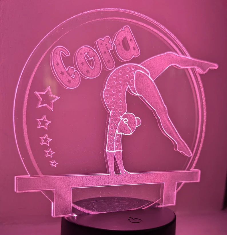 Personalised Gymnast Lamp
