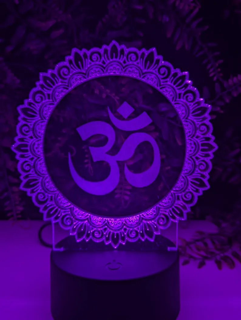 OM LED Light – Spiritual Decor for Yoga & Meditation