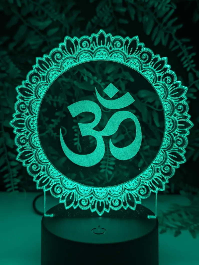 OM LED Light – Spiritual Decor for Yoga & Meditation
