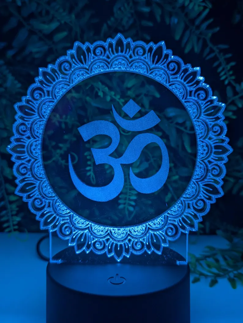 OM LED Light – Spiritual Decor for Yoga & Meditation