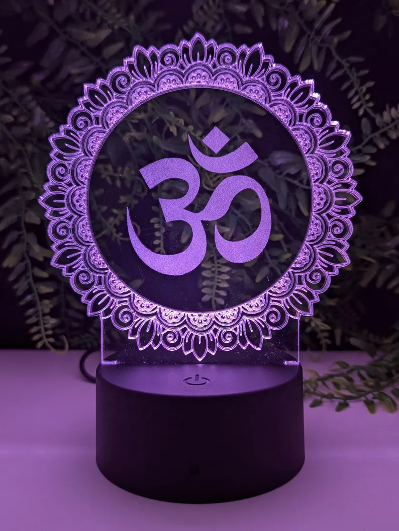 OM LED Light – Spiritual Decor for Yoga & Meditation