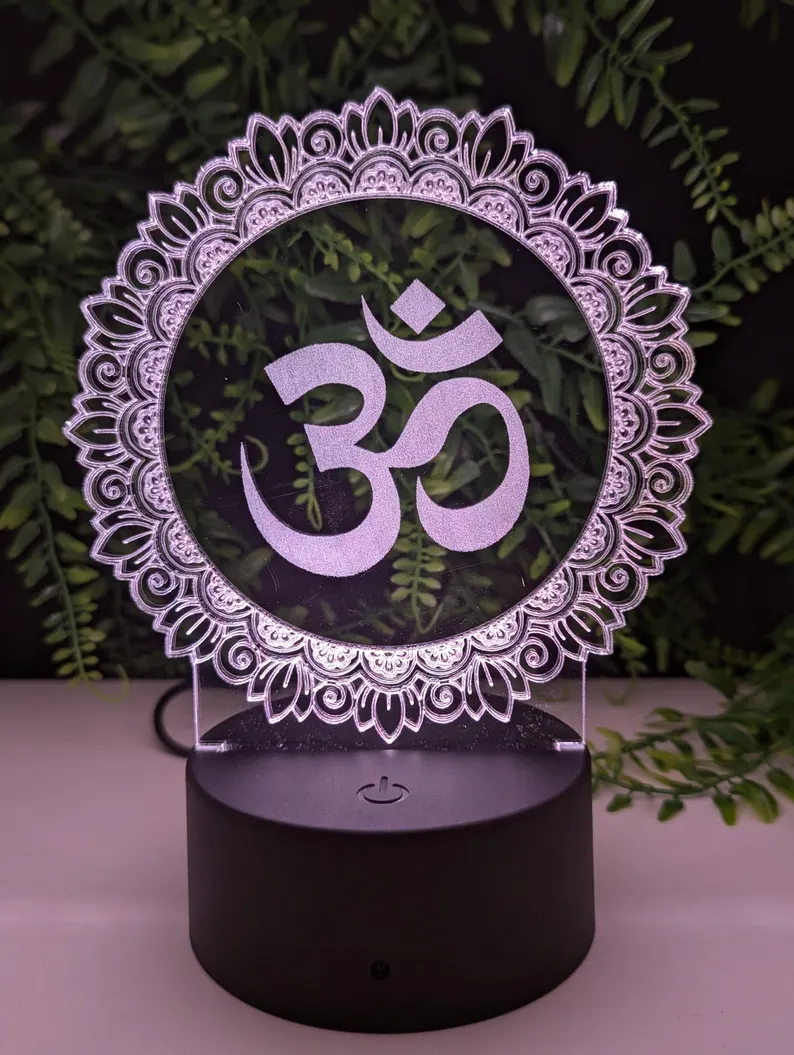 OM LED Light – Spiritual Decor for Yoga & Meditation