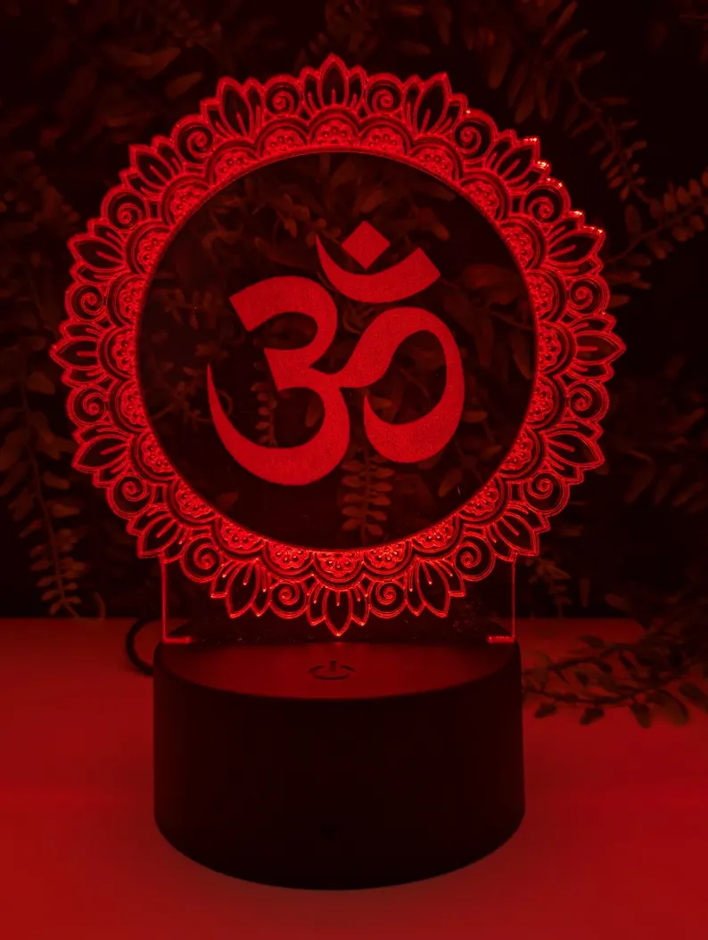 OM LED Light – Spiritual Decor for Yoga & Meditation