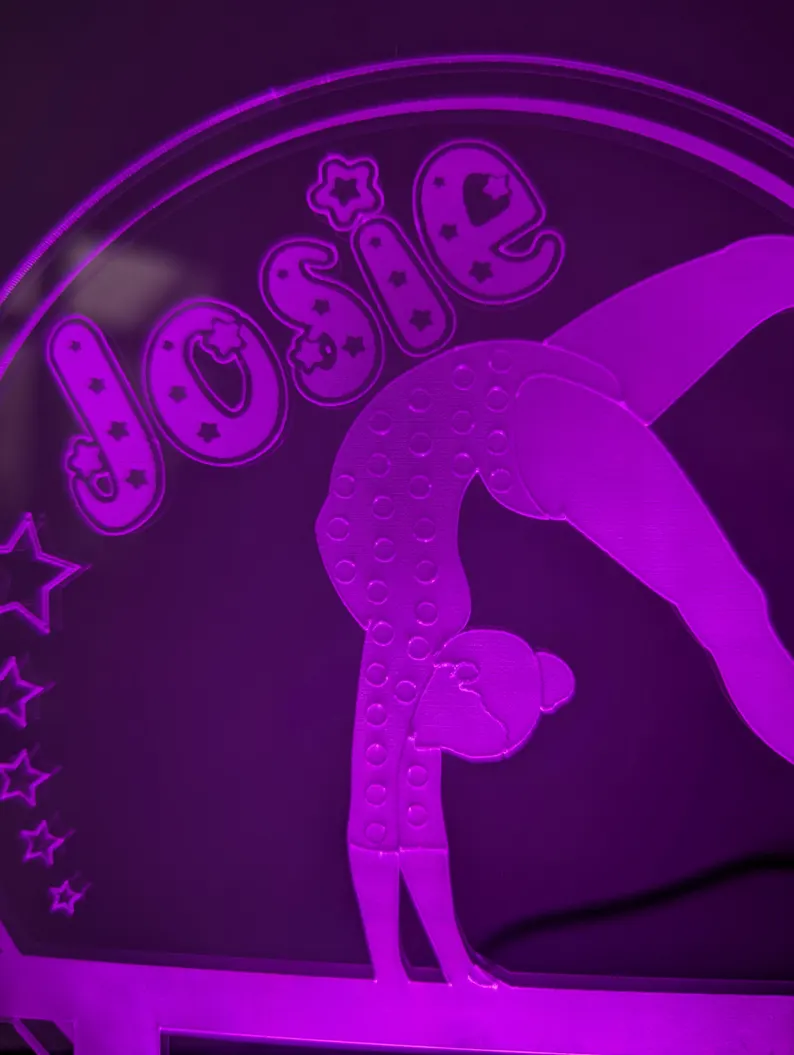 Personalised Gymnast Lamp