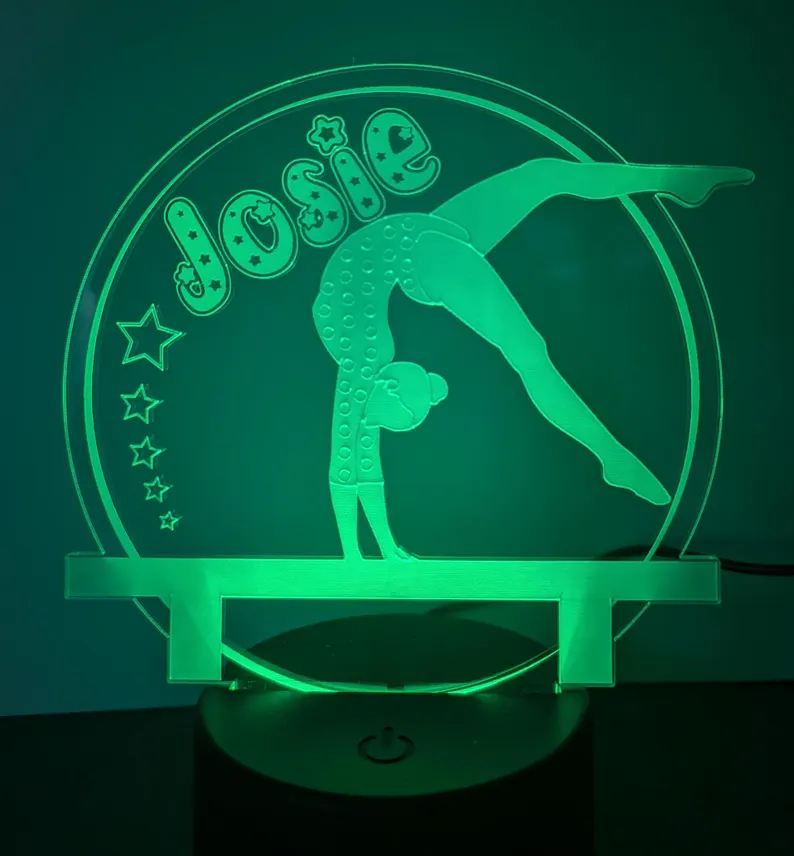 Personalised Gymnast Lamp