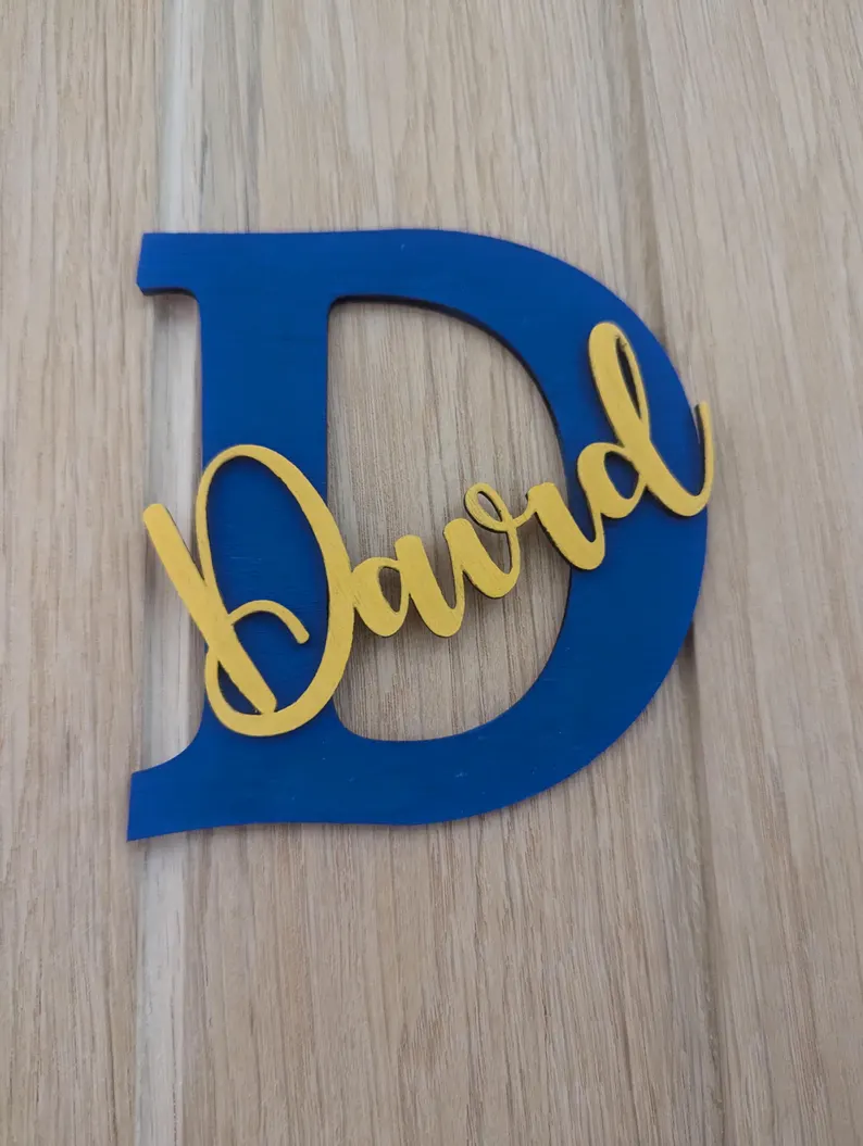 Personalised Wooden Name & Letter
