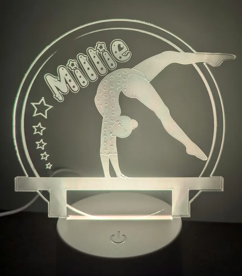 Personalised Gymnast Lamp